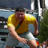 Igor Salomonov in the contest �Pulling the truck�.&nbsp;[Press for large view]